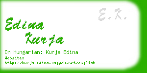 edina kurja business card